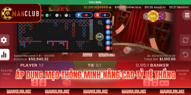 Áp dụng mẹo thông minh nâng cao tỷ lệ thắng